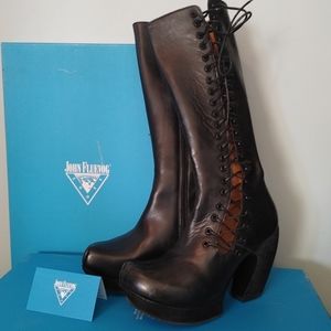 John Fluevog Hi Lace Up Boots NWOT